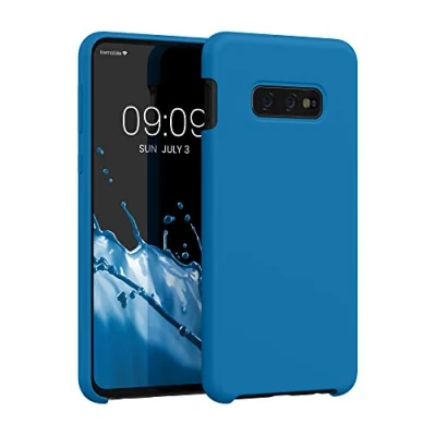Afbeelding van kwmobile telefoonhoesje geschikt voor Samsung Galaxy S10e Hoesje met siliconen coating Smartphone case in rifblauw