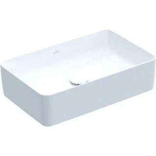 Afbeelding van Villeroy &amp; Boch Collaro opzetwastafel rechthoekig stone white ceramic+