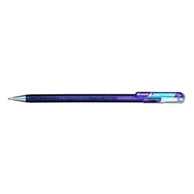 Afbeelding van Pentel K110 Hybrid Dual metallic Gel Roller effect, 2 kleuren, paars/metallic blauw, 12 stuks