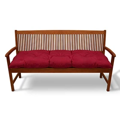 Afbeelding van Beautissu Bankkussen Flair BK Zitkussen Tuinkussen 100x50x8 cm rood kussen voor tuinbank