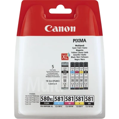 Afbeelding van Canon Pgi 580xl/cli 581 (pgbk Bkcmy) Multicolor