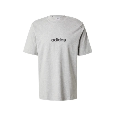 Afbeelding van adidas Heren ESSENTIALS LINEAR SINGLE JERSEY TEE, medium grey heather/black, XS