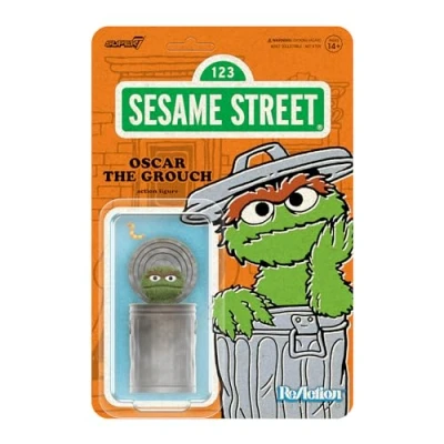 Afbeelding van Super7 Sesame Street ReAction Action Figure Wave 02 Oscar the Grouch 10 cm Figuur