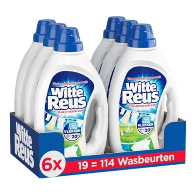 Afbeelding van 6x Witte Reus Wasmiddel Gel 19 Wasbeurten 855 ml