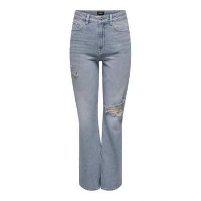 Afbeelding van ONLY Weiter Beinschnitt HOHE Taille Flared Jeans, Dames, Maat: 29x30, Light medium blue denim