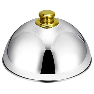 Afbeelding van RUSTOO Roestvrij Staal Restaurant Cloche Serveer Schotel Voedsel Cover, Plaat Dome Serving Plate Eetkoepel Covers Om Warm Te houden