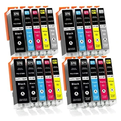 Afbeelding van Supply Guy 20 XL Inktpatronen met chip compatibel Canon PGI 570 CLI 571 voor Pixma MG7700 MG7750 MG7751 MG7752 MG7753 TS8000 TS8050 TS8051 TS8052 TS8053 TS9000 TS9050 TS9055