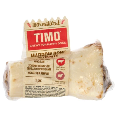 Afbeelding van Timo Runderbot Calcium Gevuld Met Paté Hondensnacks Rund 308 g