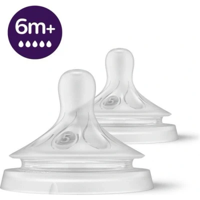 Afbeelding van Philips Avent Fles Spenen Natuurlijke Zuigreflex 2 stuks 6+ maanden T5
