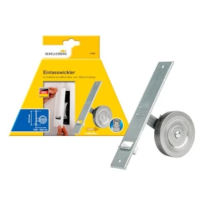 Afbeelding van Schellenberg 11400 Rolluiken, riemwikkelaar, inbouw, gatafstand 21,5 cm, inlaatwikkelaar systeem Maxi, verzinkt