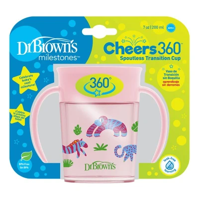 Afbeelding van Dr Brown&#039;s Cheers 360 Roze 200ml Drinkbeker TC71005