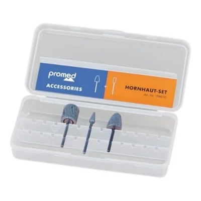 Afbeelding van Promed Pedicure set eelt 4 delig Frees om te verwijderen 3x eeltverwijderaar