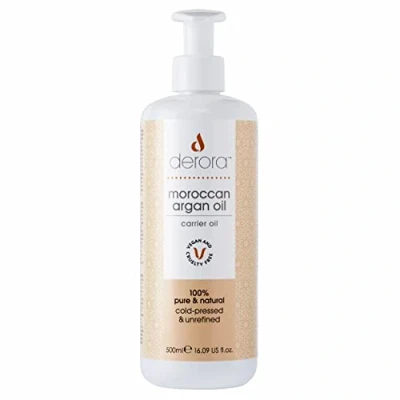 Afbeelding van Derora Marokkaanse arganolie, verzorgt huid, haar en nagels, anti veroudering, 100% zuiver, koudgeperst ongeraffineerd, natuurlijk, antioxidanten &amp; rijk aan omega 6 vitamine E (500 ml)