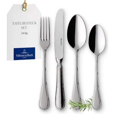 Afbeelding van Villeroy &amp; Boch Kreuzband Septfontaines bestekset 30 delig Zilver