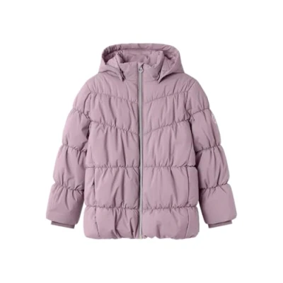 Afbeelding van NAME IT Nkfmorning Puffer Jacket TB Korte jas voor meisjes, Mauve Shadows, 140 cm