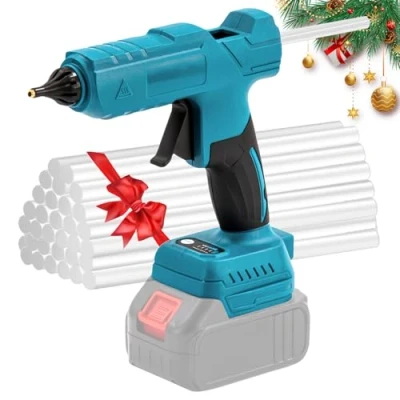 Afbeelding van Smeltlijmpistool met accu, 200 W, draadloos, voor 18 V Makita lijmpistool, snel opwarmen, aan /uitschakelaar, 42 x 11 mm lijmpatronen (zonder accu)
