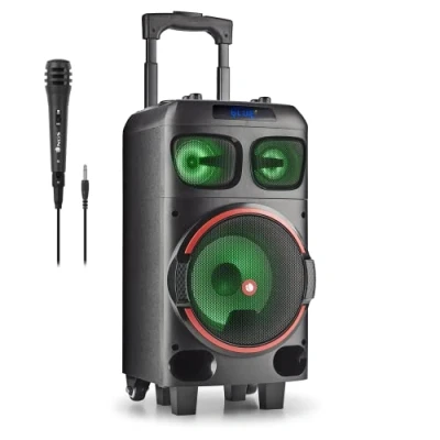 Afbeelding van NGS Wild Dub Zero Portable Party Speaker 120W 8&quot; Woofer USB/SD/Bluetooth Zwart