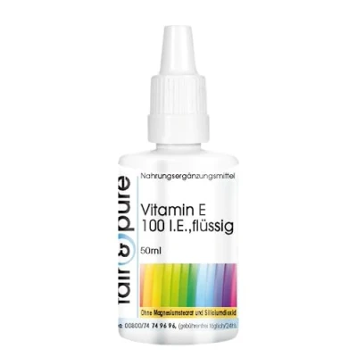 Afbeelding van Fair &amp; Pure® Vitamine E olie 100 I.E. als D alfa tocoferol met citroenolie veganistisch 50ml druppels