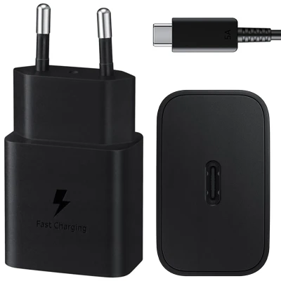 Afbeelding van Samsung 15W USB C Adapter EP T1510 met Kabel Zwart