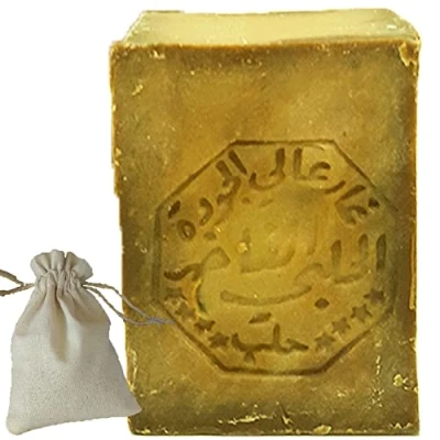 Afbeelding van Aleppo Zeep 2 x 200 gr % 20 Laurierolie,% 80 Vierge Olijfolie, Natuurlijk en Handgemaakt, met Katoenen Zakje
