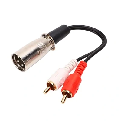 Afbeelding van Dual RCA Naar XLR Kabel, Stereo Audio Kabel 15 Cm Male 2 Adapter voor Speaker Dvd speler Microfoon