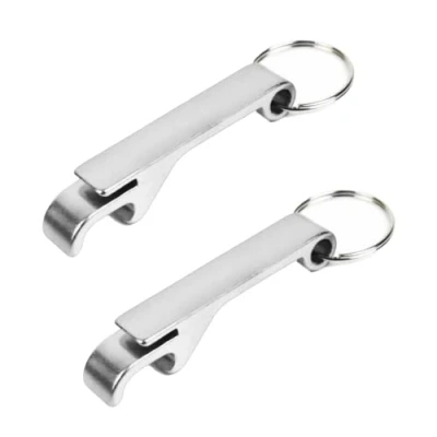 Afbeelding van 2 stuks flesopener, sleutelhanger, bieropener, sleutelring, bierflesopener, sleutel
