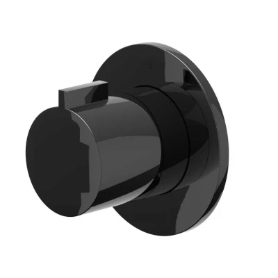 Afbeelding van IVY Pact afbouwdeel inbouw stopkraan symmetry Zwart Chroom PVD