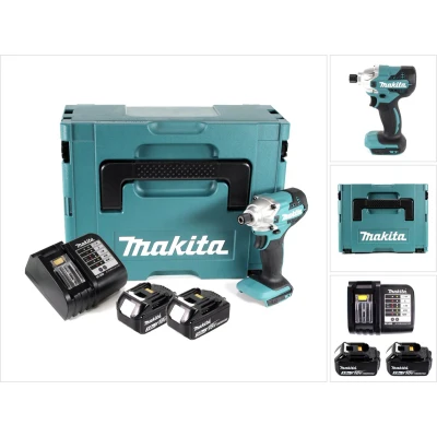 Afbeelding van Makita DTD 156 SF1J accu slagmoersleutel 18V 155Nm + 2x oplaadbare 3.0Ah lader Makpac