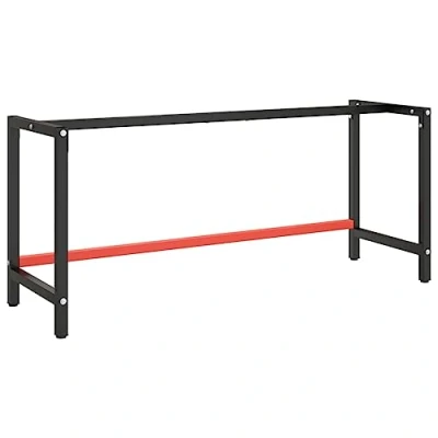 Afbeelding van Werkbankframe 180x57x79 cm metaal matzwart en matrood