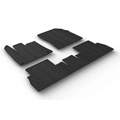 Afbeelding van Gledring Rubbermatten passend voor Citroën Berlingo Multispace / Opel Combo Tour (MPV) Peugeot Rifter Toyota Proace City 9/2019 (Vaste stoelen) (T profiel 5 delig + ovale montageclips)