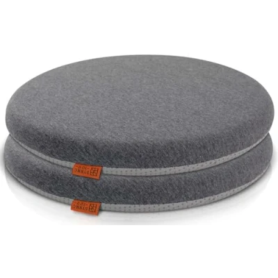 Afbeelding van zitkussen stoel stoelkussen 40 x cm rond set van 4 39 modern premium design, Öko Tex traagschuim voor binnen en buiten optimale bekleding stoelkussen, huis tuin