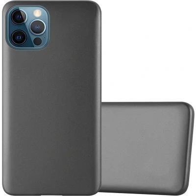 Afbeelding van Cadorabo Hoesje geschikt voor Apple iPhone 12 / PRO in METALLIC GRIJS Beschermhoes gemaakt van flexibel TPU silicone Case Cover