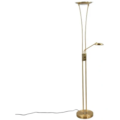 Afbeelding van Lindby LED uplighter Eda, hoogte 180 cm, messing, dimbaar