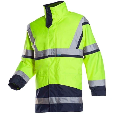 Afbeelding van SIOEN POWELL 401A signalisatie regenparka met uitneembare softshell jas fluogeel/marine 401AN3EU1278XL