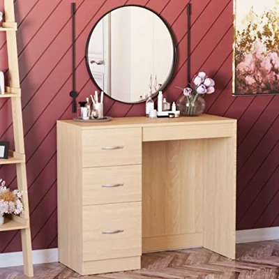Afbeelding van Vida Designs 333463 computertafel, vezelplaat met gemiddelde dichtheid, grenen, standaard