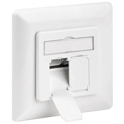 Afbeelding van Goobay Netwerk wandcontact inbouwdoos 2x RJ45 / CAT6 wit