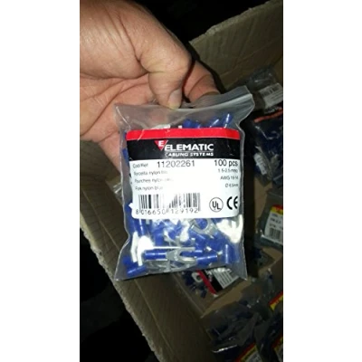 Afbeelding van Vork kabelschoen (m) 6,5mm (M6) / blauw (100 stuks)