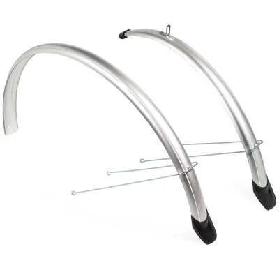 Afbeelding van Eurofender Spatbordenset 24 inch 58 mm kunststof zilver