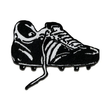 Afbeelding van Lapjes Appliqués Voetbal overdrukplaatjes opzetstukken Applicaties opnaaien opstrijken Lap Patches, Maat: 5,5 x 7,3 cm