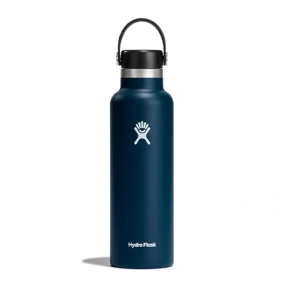Afbeelding van Hydro Flask Waterfles Vacuüm Geïsoleerde Roestvrij Stalen Drinkfles met Lekvrije Flex Cap Dubbelwandige Herbruikbare Fles Poedercoating BPA vrij Standaard Opening Indigo,621ml (21oz)