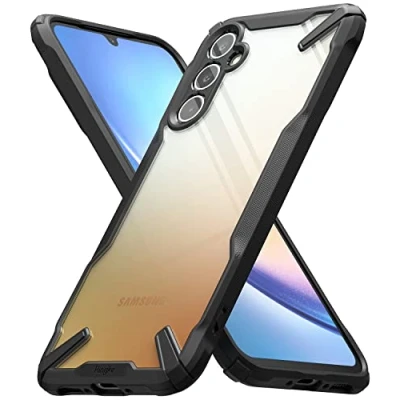 Afbeelding van Ringke Fusion X Compatibel met Samsung Galaxy A34 5G Case, Krasvast Schokbestendig Robuuste Bumper Hoesje Black Zwart