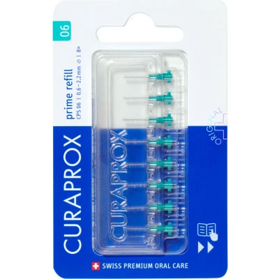 Afbeelding van 3x Curaprox Interdentale Rager Prime Navulling CPS 06 Turqoise 2,2mm 8 stuks