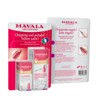 Afbeelding van Mavala Duo Chipping Nail Polish Protective Base Coat+Colorfix Nagellak Beautytasting