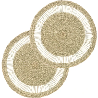 Afbeelding van Set van 6x stuks Placemats zeegras naturel 38 cm