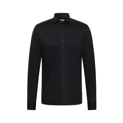 Afbeelding van Eterna Jersey Shirt SLIM FIT Zakelijk overhemd, Heren, Maat: 39x67, Schwarz