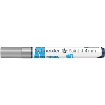 Afbeelding van Acryl Marker Schneider Paint it 320 4mm zilver