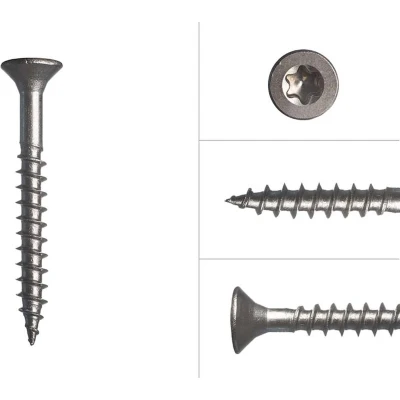 Afbeelding van Spaanplaatschroeven RVS A2 4 x 40 mm Torx 20 200 Stuks