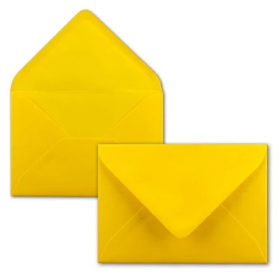 Afbeelding van FarbenFroh enveloppen in honinggeel, 50 stuks, DIN C5 22,0 x 15,4 cm, natte plakrand zonder venster, Kerstmis, wenskaarten