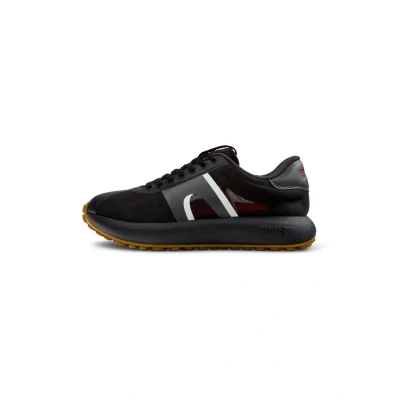 Afbeelding van Camper Athens Sneakers laag, Heren, Maat: 44, Schwarz Textiel