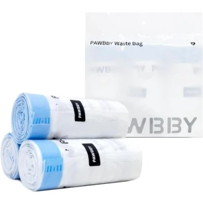 Afbeelding van PAWBBY kattentoilet inzetstukken, afvalzakken, 3 rollen, zelfreinigende vuilniszakken met handvat (30 stuks)